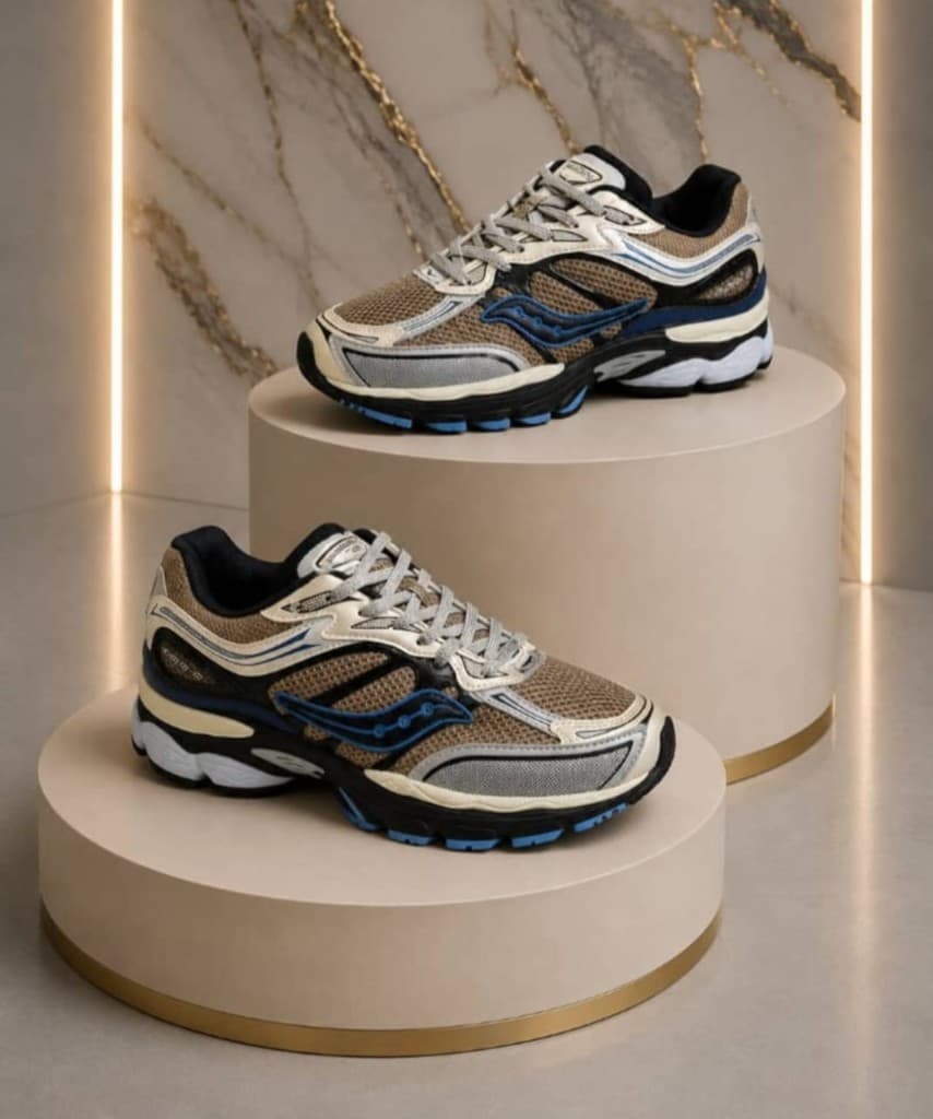 A reference photo with a marble podium background